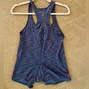 Grey Lululemon tank with cutouts in back, size 4!